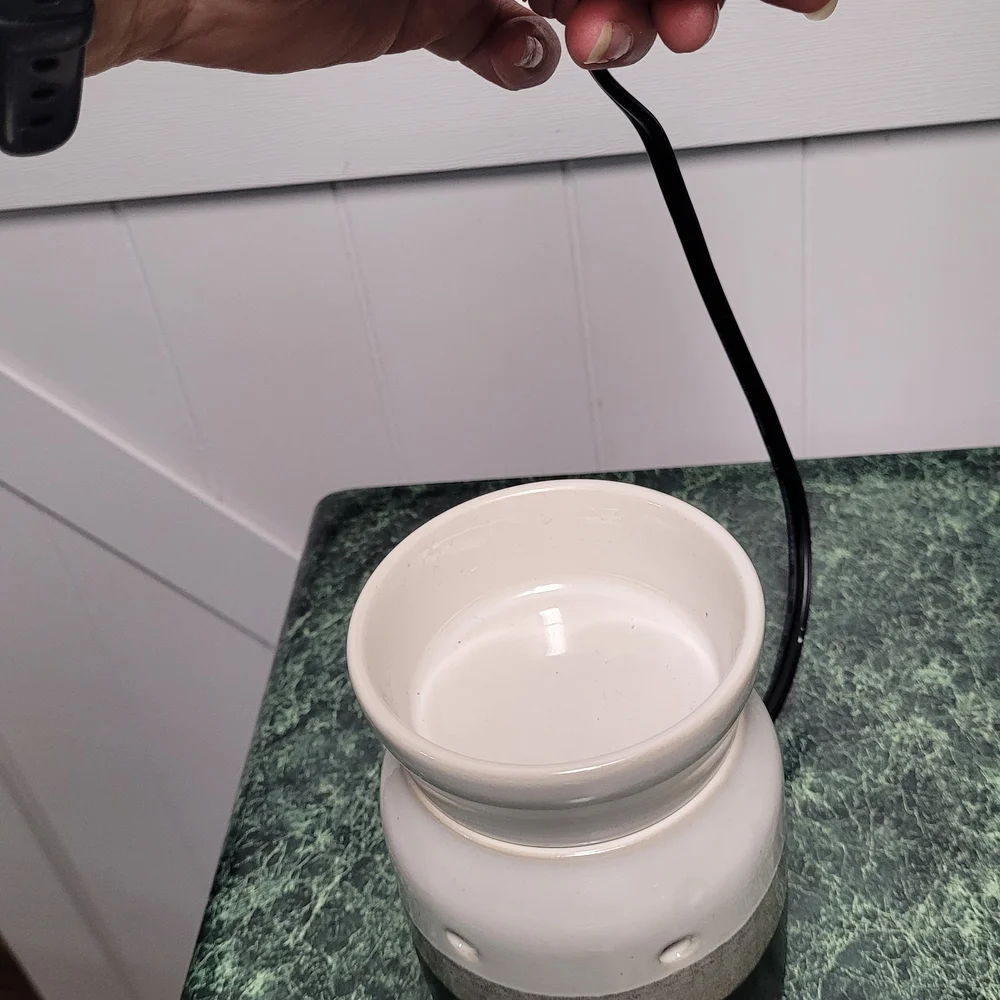 Modern Dark Brown and White Ceramic Wax Melt Holder